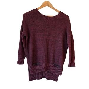 Romeo & Juliet Couture Knit Sweater Pullover Long Sleeve Maroon Size S